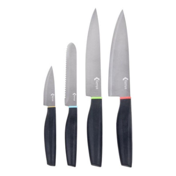 Conjunto de 4 Facas Kitchen em Aço Inox Kenya