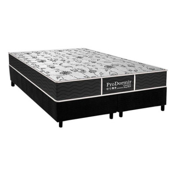 Encontraproduto.com.br - Cama Box Solteiro: Colchão Probel D33/Ep Double Face + Base White(88X188)