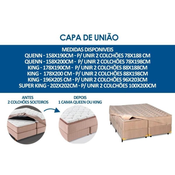 Encontraproduto.com.br - Capa De União Colchão Hotelaria King Plush S-pillow (176x198) - Probel
