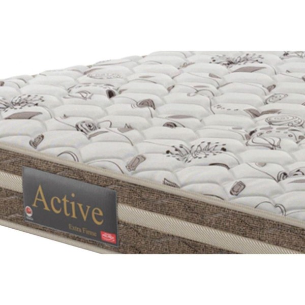 Encontraproduto.com.br - Cama Box Solteiro: Colchão Espuma Pelmex D28 Active Extra Firme + Base CRC Suede Brown(88x188)