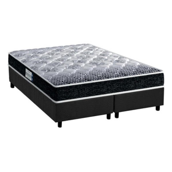 Encontraproduto.com.br - Conjunto Box Queen: Colchão Anatômico Probel D33/EP Advanced Tech1500 + Base CRC Suede Gray(158x198)