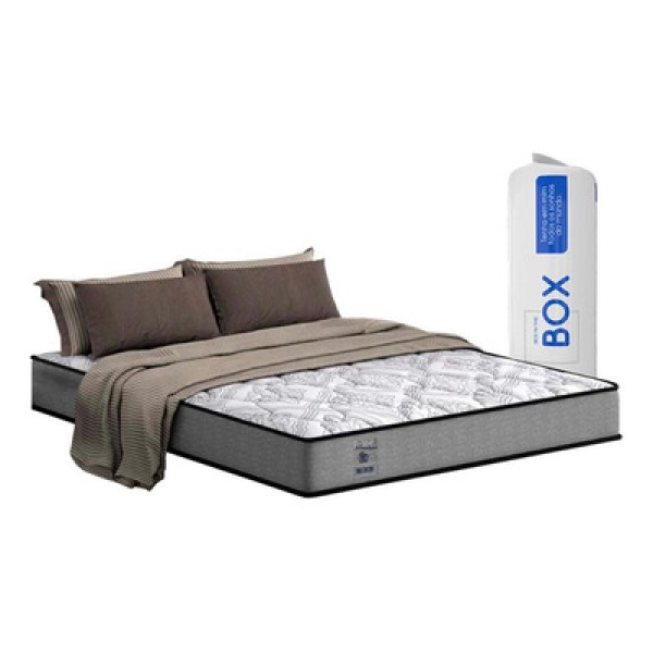 Encontraproduto.com.br - Colchão Queen Espuma D45 A Vácuo De Night And Day Gray Bed In Bag 017 (158x198x17) - Probel