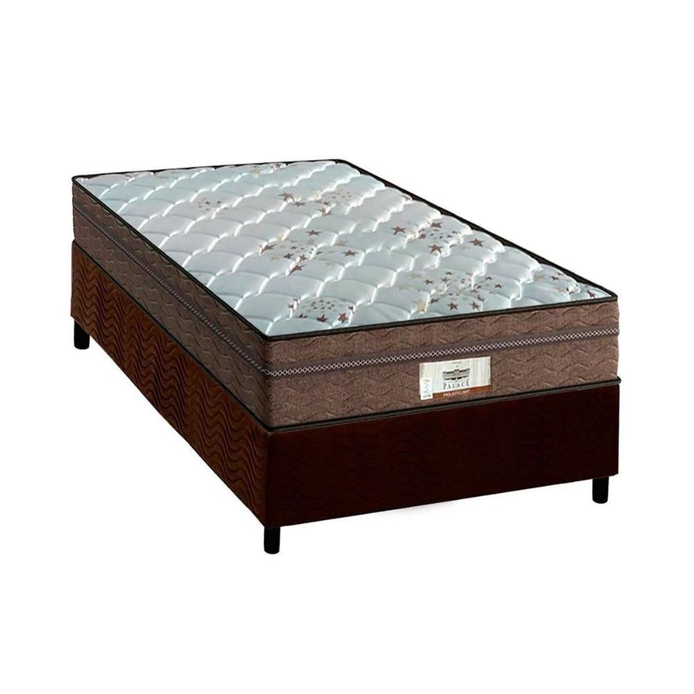 Cama Box Solteiro: Colchão Molas Probel Ensacadas Prodormir Pallace + Base Brown(88X188)