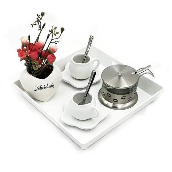Encontraproduto.com.br - Açucareiro C/ Colher 9x8cm em Aço Inox Fratelli