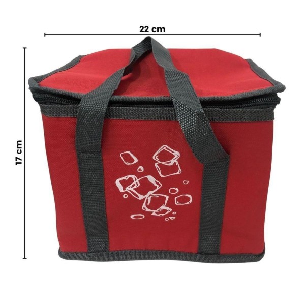 Encontraproduto.com.br - Bolsa Térmica 4 L De Poliéster Com Alça Decor Cubos De Gelo
