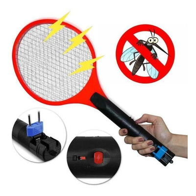 Raquete Elétrica Mata Insetos Mosquito Mosca Pernilongos Bivolt Bateria Recarregável Usb