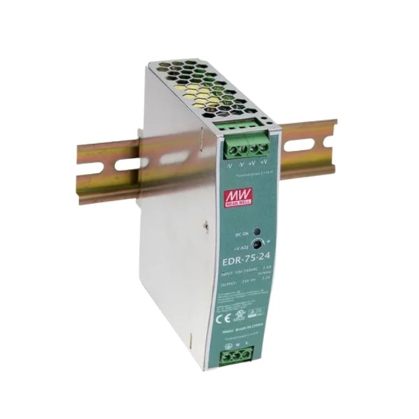 Fonte de Alimentação Chaveada 3,2A E90/264V-S24Vcc 75W Edr-75-24 Metaltex