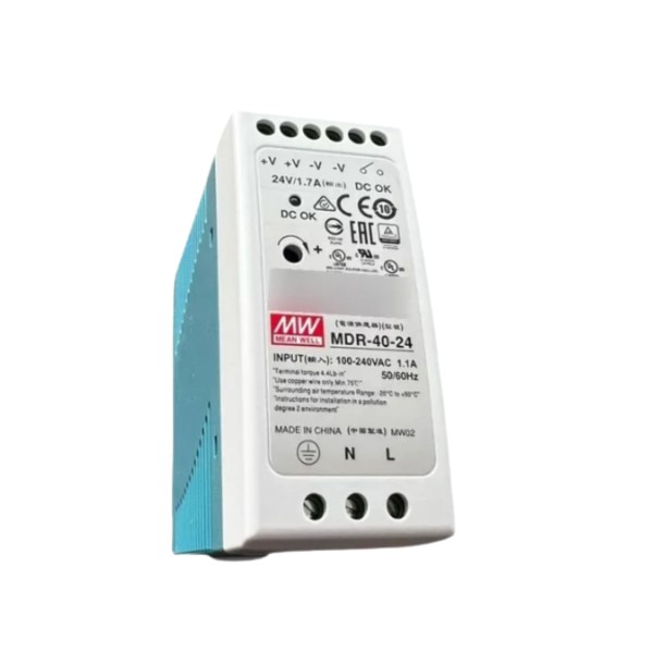 Encontraproduto.com.br - Fonte de Alimentação Chaveada 1,7A E110/220V-S24V Mdr-40-24 Metaltex