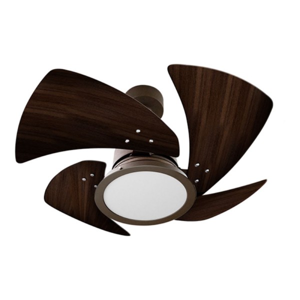 Encontraproduto.com.br - Ventilador De Teto Venti-Delta Marrom Com 4 Pás Marrom De Mdf 84Cm De Diâmetro 110V Led Luz 6000K