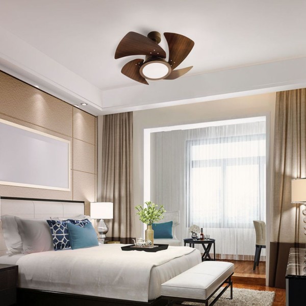 Encontraproduto.com.br - Ventilador De Teto Venti-Delta Marrom Com 4 Pás Marrom De Mdf 84Cm De Diâmetro 110V Led Luz 6000K