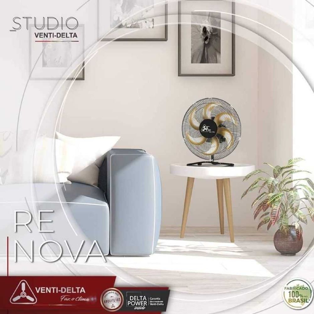 Encontraproduto.com.br - Ventilador Mesa Delta Free 40cm Bivolt Preto Venti-Delta