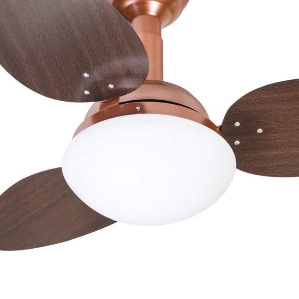 Encontraproduto.com.br - Ventilador De Teto Venti-Delta Jet Cobre Com 3 Pás Marrom Linha Decoratica 110V