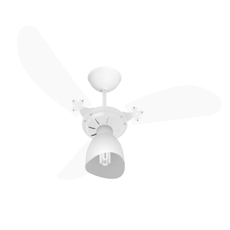 Venti-Delta 383121 Ventilador de Teto New Cristal Light 3 Pás Transparentes 127 V C3V, Branco