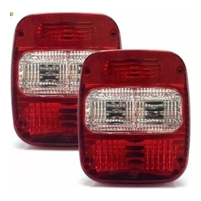 Lanterna Traseira 22 LEDs Bivolt com Lente Bolha Bojuda e Vigia para Caminhões Volkswagen