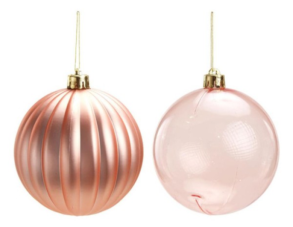 Encontraproduto.com.br - Bola De Natal Gomos Perolados E Transparente 10cm Jg 4 Un