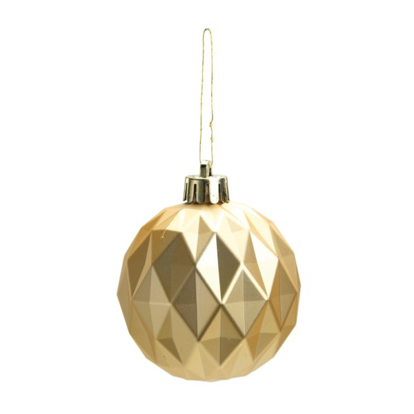 Encontraproduto.com.br - Bola De Natal Com Textura De Losango 6cm Jg 6 Un