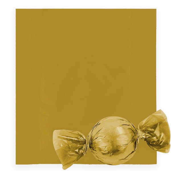 Embalagem Para Trufas e Bombons Ouro 20X18CM 100 Unidades 023512 CROMUS
