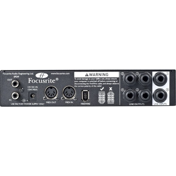 Encontraproduto.com.br - Interface de Áudio Firewire Thunderbolt Saffire Pro-14 - Focusrite