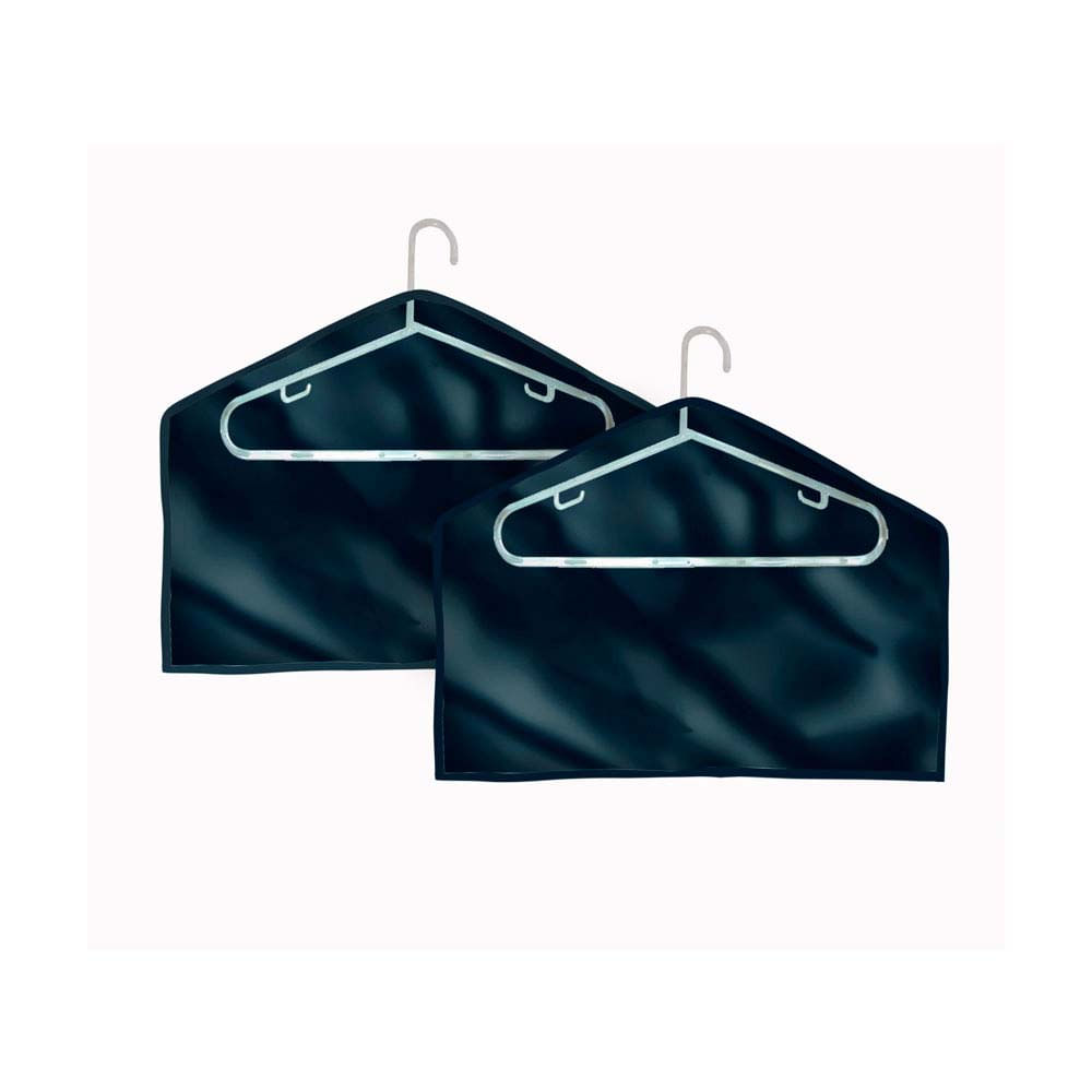 Kit organizador para roupa P/P com 2 capas marinho Boxmania