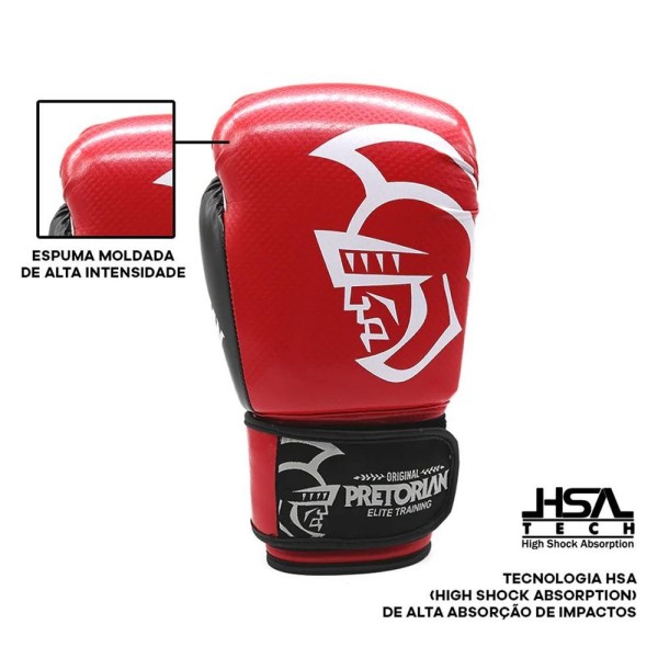 Encontraproduto.com.br - Luva De Boxe Pretorian Elite 10oz Cor Vermelha