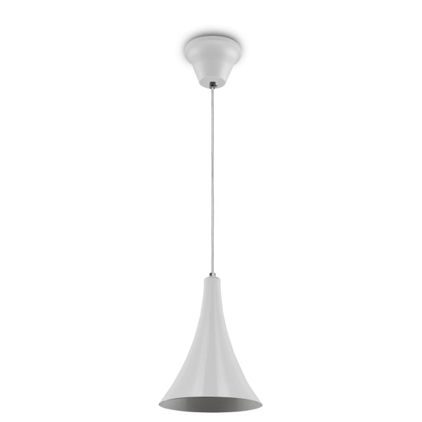 Lustre Pendente 458 1 Lâmpada Soquete E27 Branca