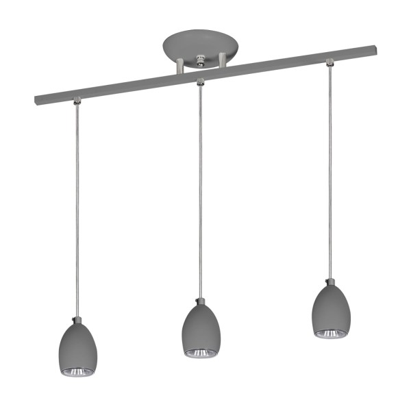 Encontraproduto.com.br - Lustre Pendente Design Zo 07 3 Lâmpadas Gu10 Prata