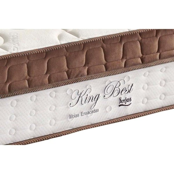 Encontraproduto.com.br - Conjunto Box Baú Casal: Colchão Molas Anjos King Best Superl