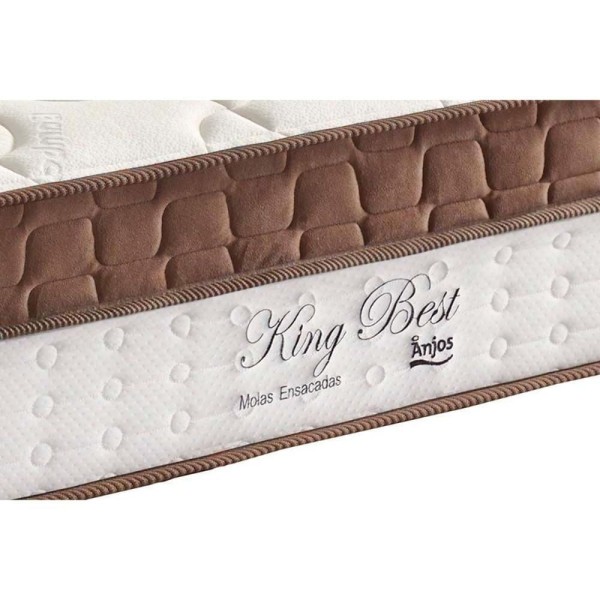 Encontraproduto.com.br - Conjunto Box Baú Casal: Colchão Molas Anjos King Best Superl