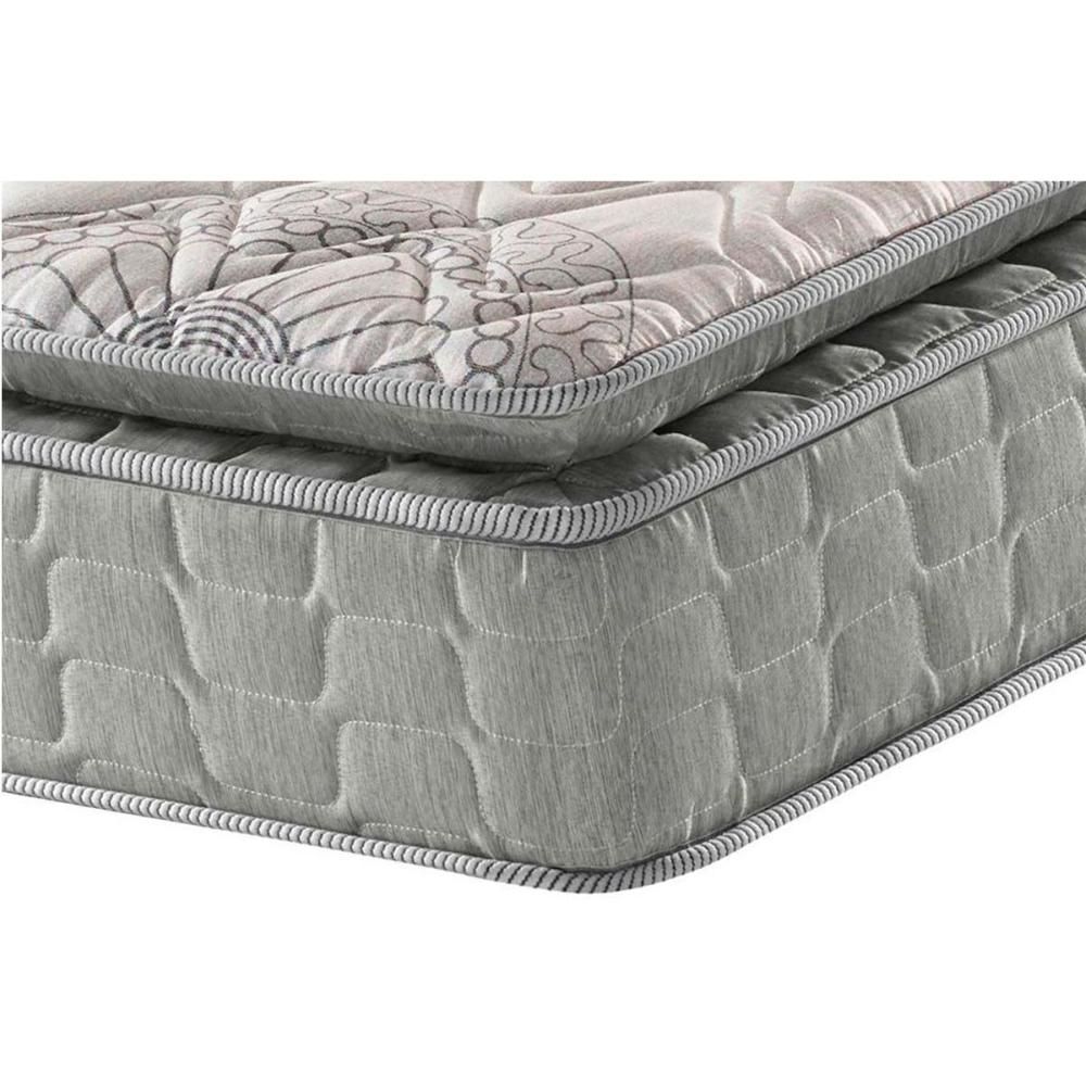 Encontraproduto.com.br - Conjunto Box Solteiro: Colchão Espuma Anjos D33 Orthosono One Face + Base Crc Suede Black(88x188)