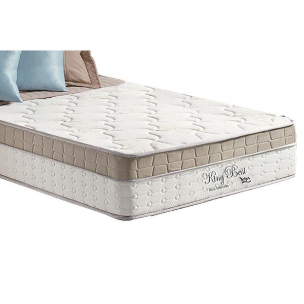 Encontraproduto.com.br - Cama Box Solteiro: Colchão Molas Anjos Masterpocket Ensacadas King Best + Base Clean(88X188)