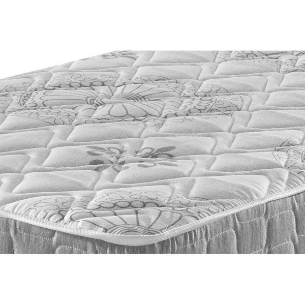 Encontraproduto.com.br - Cama Box Solteiro: Colchão Espuma D33 Anjos Orthosono + Base Crc Suede Gray(88X188)