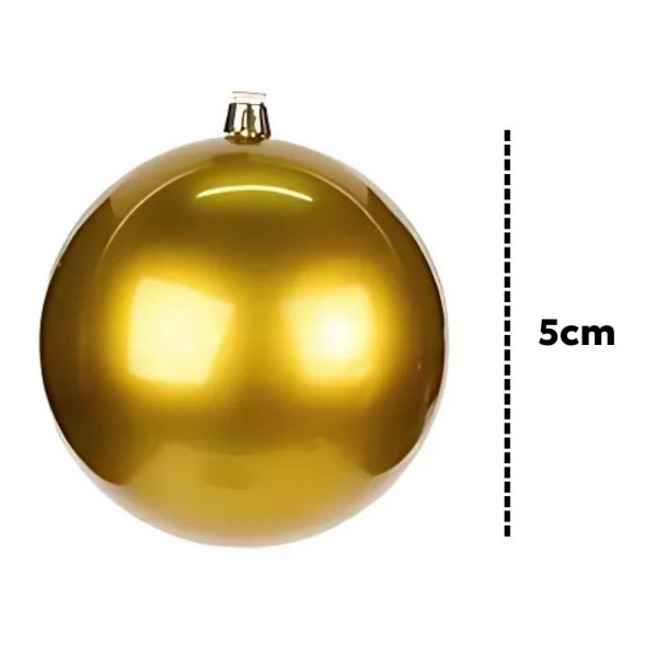 Encontraproduto.com.br - Enfeite De Natal Kit Com 9 Bolas Douradas 5cm Multiart