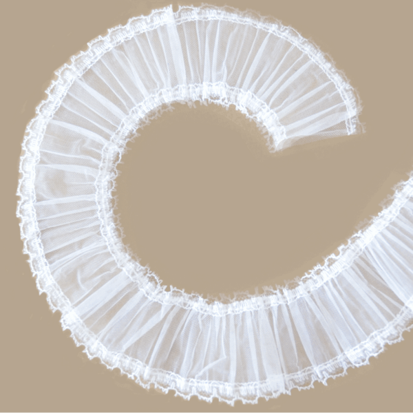 RENDA NYLON JABOT 15CM 330 00 BRANCO