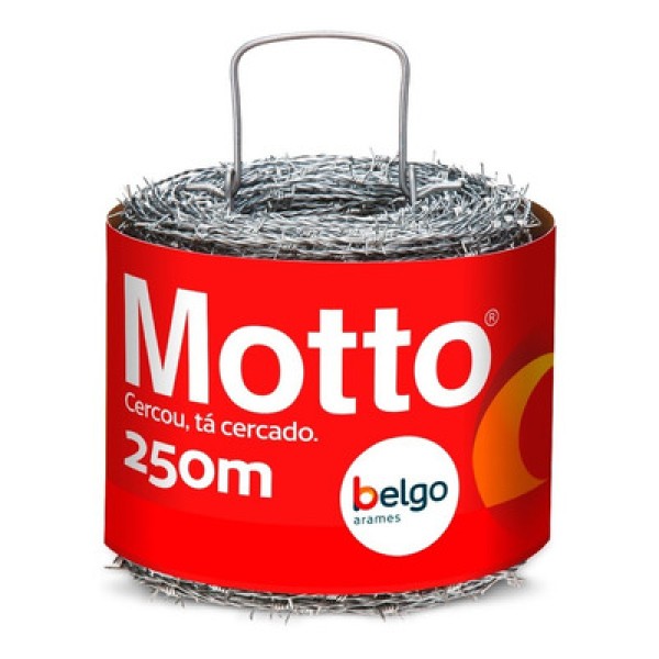 Rolo de Arame Farpado 250M Motto Belgo