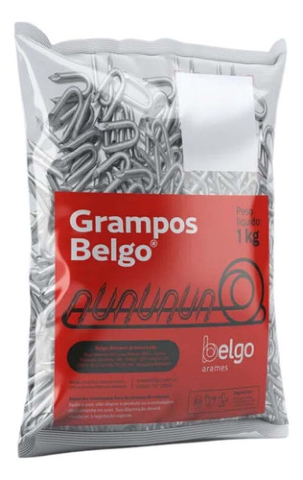 Grampos Belgo Polido para Cerca - 9 X 7/8