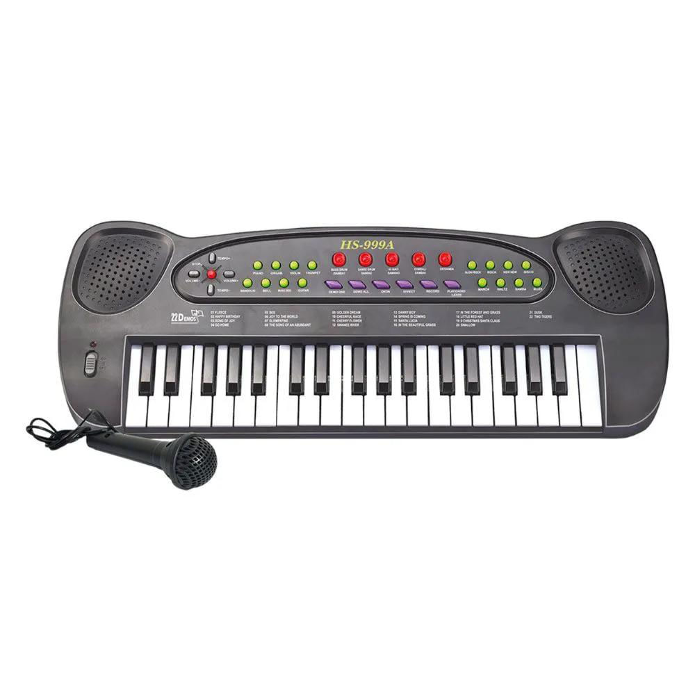Teclado Infantil Eletrônico Microfone Musical - Dm Toys 5386