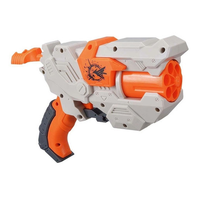 Lançador De 06 Dardos Super Shot Supreme Pistola Azul