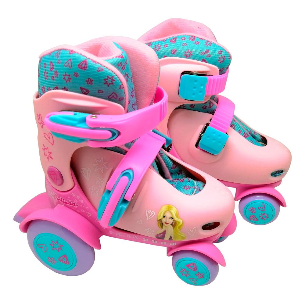 Patins Roller Infantil Ajustável Belinda 27-30 - Dm Toys 5874