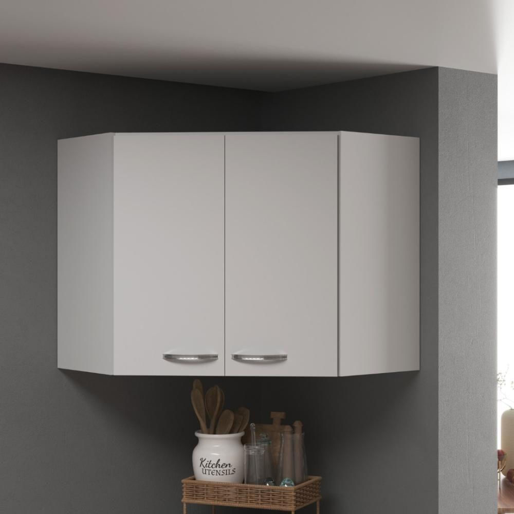 Armário Aéreo Modulado De Canto Viena 2 Portas Branco