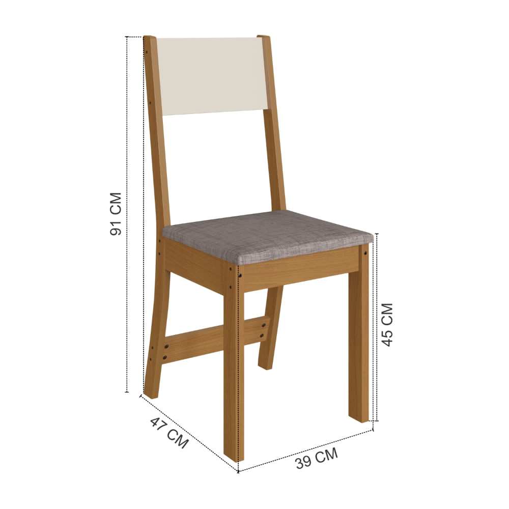 Encontraproduto.com.br - Conjunto Mesa e 4 Cadeiras Talita Indekes