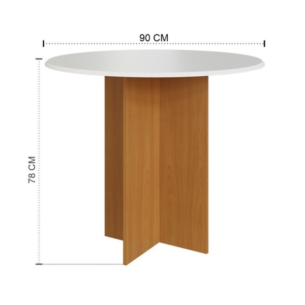 Encontraproduto.com.br - Conjunto Sala De Jantar Fidelitá Espanha 90cm Com 4 Cadeiras Freijó/off-white Assento Linho