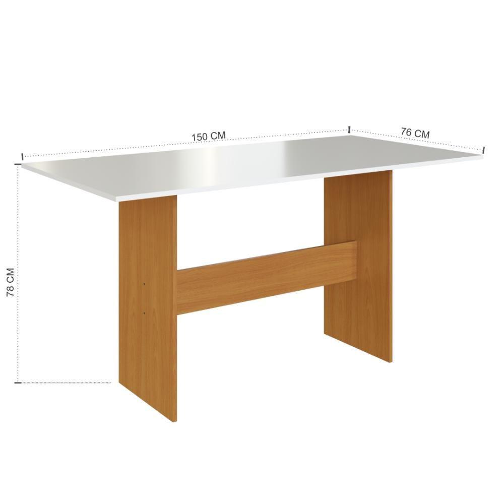 Encontraproduto.com.br - Conjunto Sala De Jantar Fidelitá Siena Com 6 Cadeiras Freijó/off-white Assento Linho