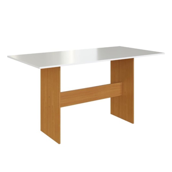 Encontraproduto.com.br - Conjunto Sala De Jantar Fidelitá Siena Com 6 Cadeiras Freijó/off-white Assento Preto