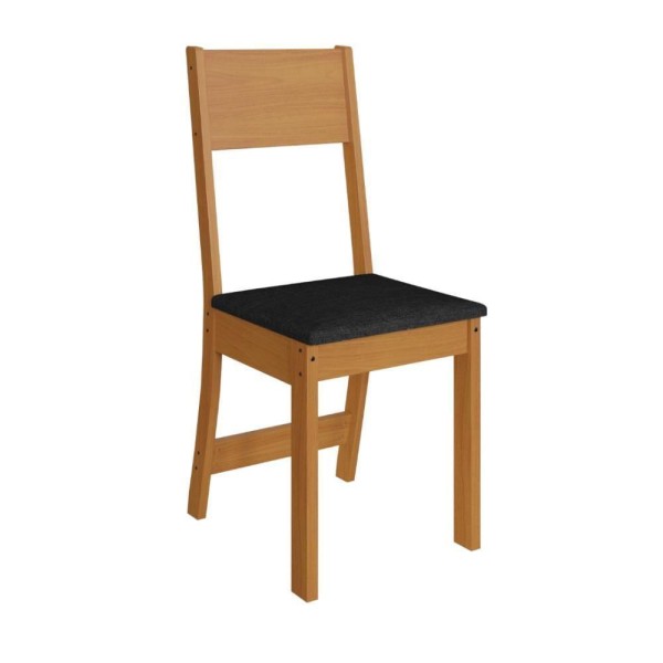 Encontraproduto.com.br - Conjunto Sala De Jantar Fidelitá Siena Com 6 Cadeiras Freijó/off-white Assento Preto
