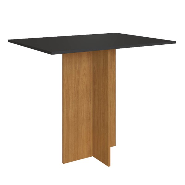 Encontraproduto.com.br - Conjunto Mesa e Cadeiras Talita 5 peças Freijó/Chumbo 10089.3 Indékes