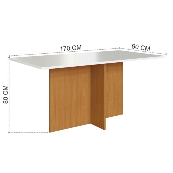 Encontraproduto.com.br - Conjunto Sala De Jantar Fidelitá Itália 170cm Com 6 Cadeiras Freijó/off-white Assento Grafite