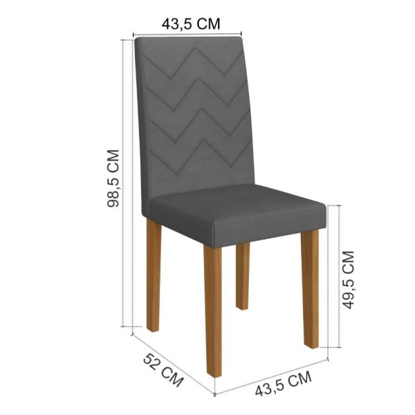 Encontraproduto.com.br - Conjunto Sala De Jantar Fidelitá Itália 170cm Com 6 Cadeiras Freijó/off-white Assento Grafite
