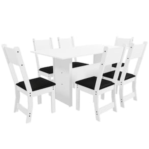 Mesa de Jantar Indekes Pequi com 6 Cadeiras