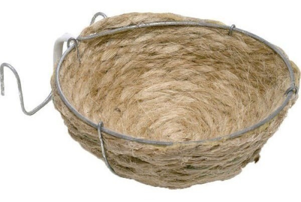 Encontraproduto.com.br - Ninho de Corda Para Pássaros Com Suporte Arame Tudo Pet
