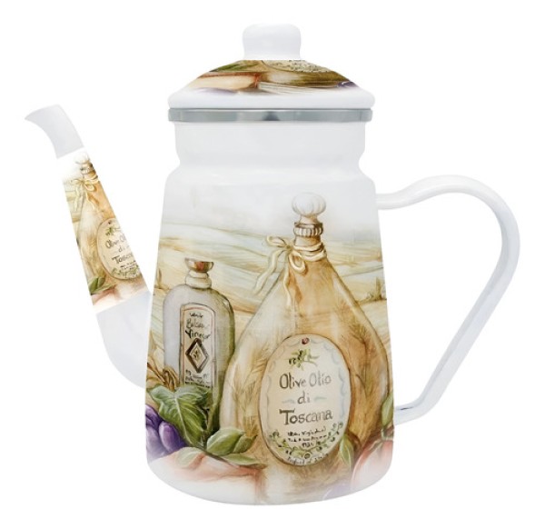 Encontraproduto.com.br - Bule Esmaltado Com Indução Italy Premium Café Chá 1,2 Litros